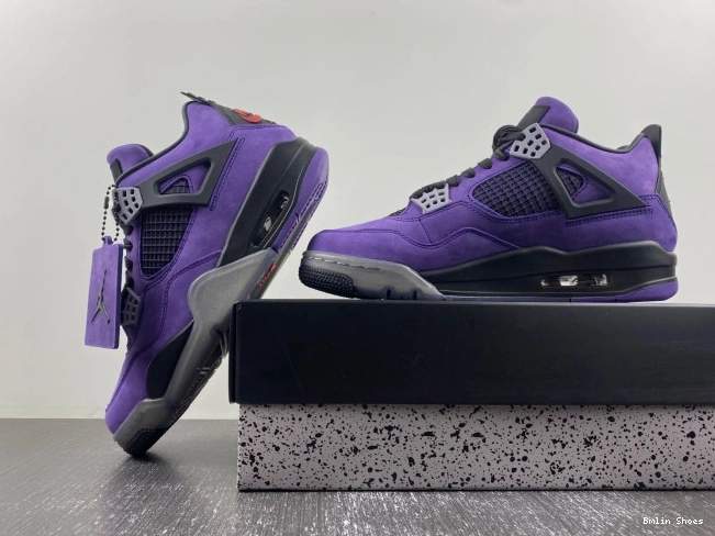 Bmlin Shoes Scott 4 Jordan x Purple Suede Travis Air 0819